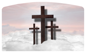 DACRO-106-PK Three Crosses (Clouds) Pink